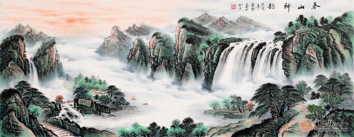 客厅里挂鸿运当头合适吗_客厅挂鸿运当头山水画好不好_客厅挂画风水鸿运当头寓意