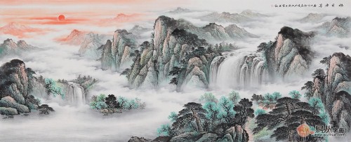 客厅挂画风水鸿运当头寓意_客厅里挂鸿运当头合适吗_客厅挂鸿运当头山水画好不好